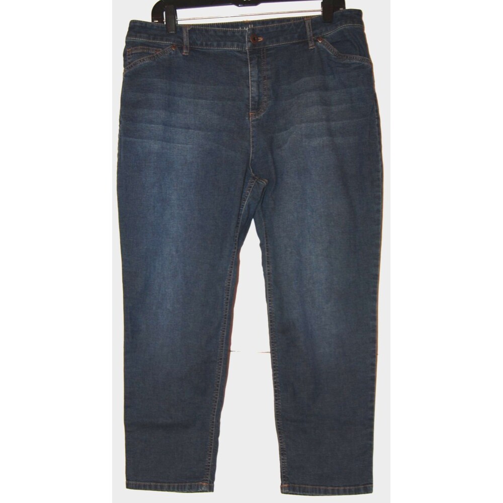 J Jill Tried and True Fit Crop Jeans Missy Size 14 Medium Wash
